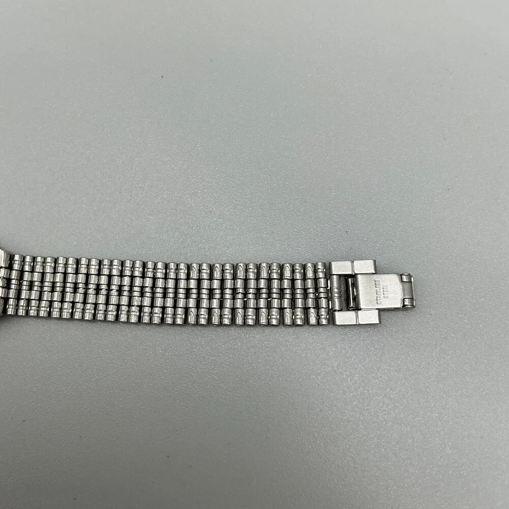 Bulova Womens Watch 24mm White Dial Two Tone Stainless Date New Battery 7.75